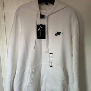 Nike Men’s Sportwear Club Fleece Pullover Hoodie White XL